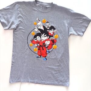 Dragon Ball Z Graphic T Shirt Mens M Gray Anime‎ Goku Dragon Balls Toei